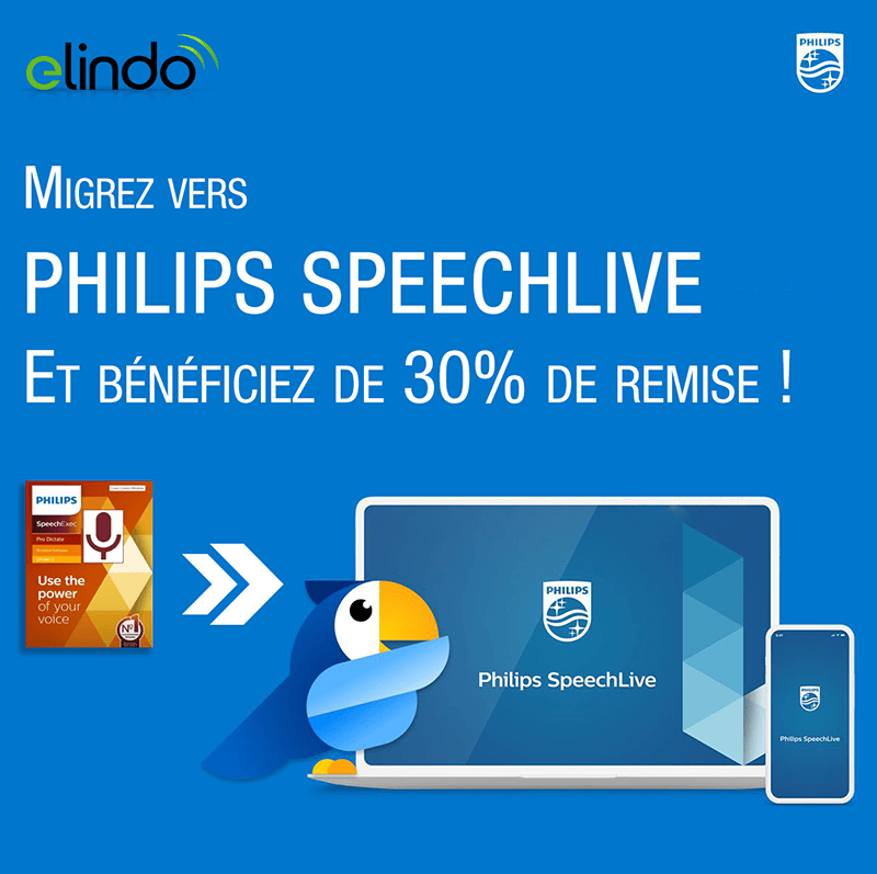 Migrez vers Philips SpeechLive et bénéficiez de 30% de remise